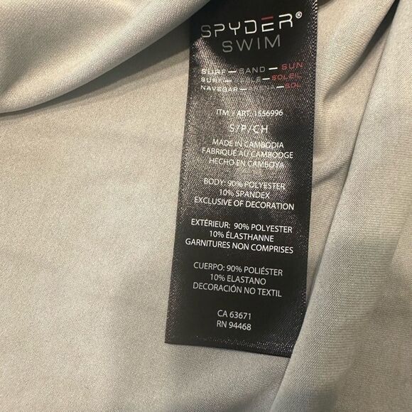 Spyder swim rashguard shirt men’s S new with tags black grey - Picture 9 of 11